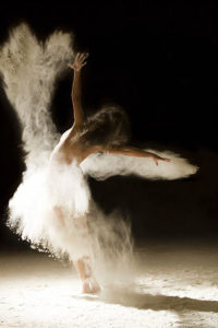 Dancer with powder in the air
