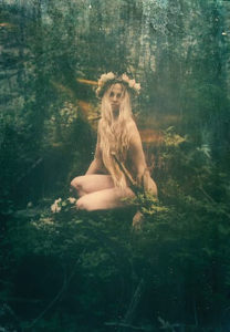 Goddess in forest